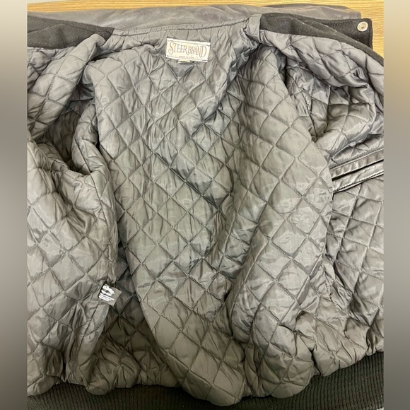 Vintage Jack Daniels Field Tester Varsity Jacket Steer Brand Wool/Leather Sz M - Picture 4 of 15